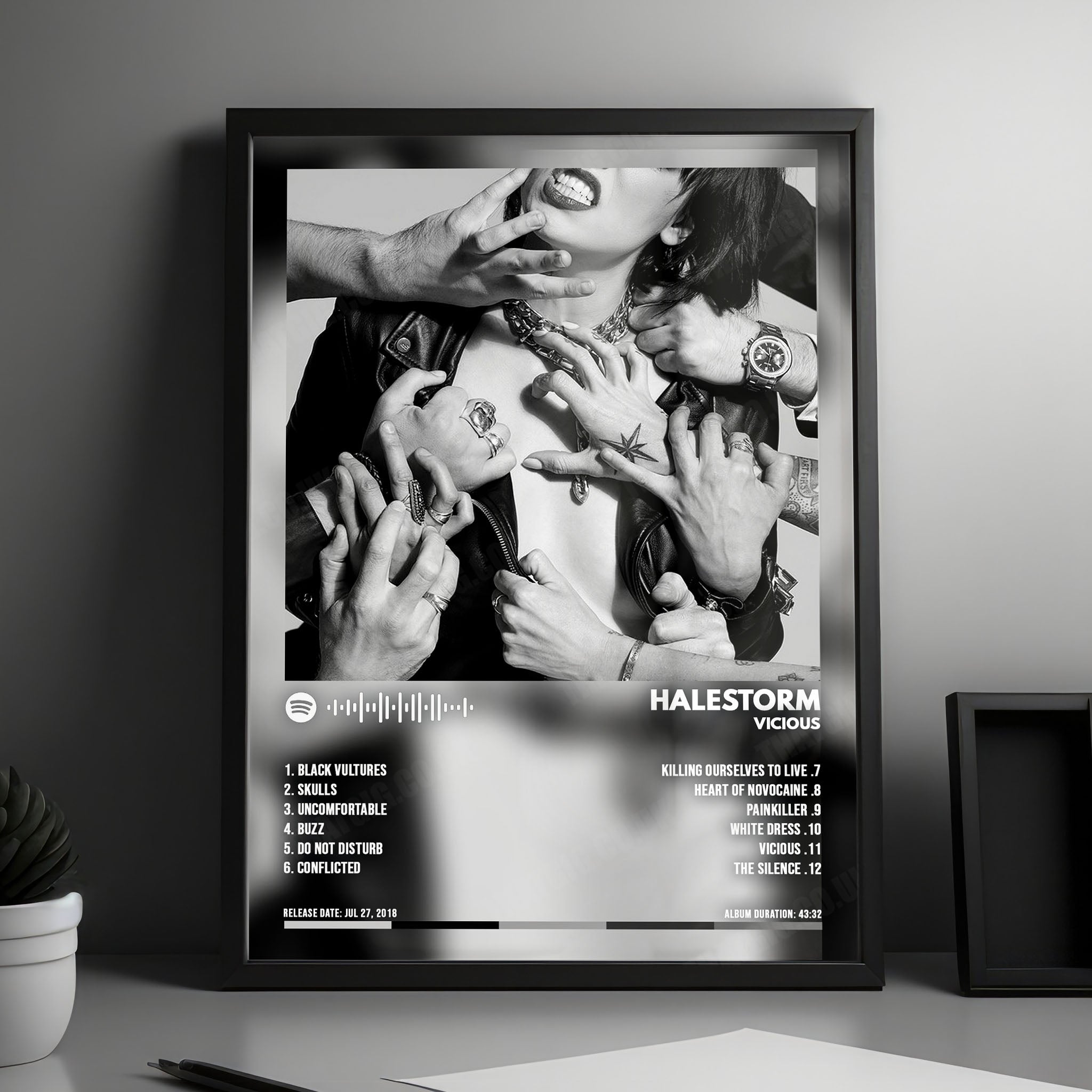 Halestorm "Vicious  " Album Cover Poster - with Complete Tracklist