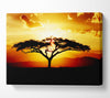 African Tree At Sunset Canvas Wall Art - Zestio