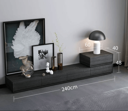 Agnes TV Stand, Black Oak