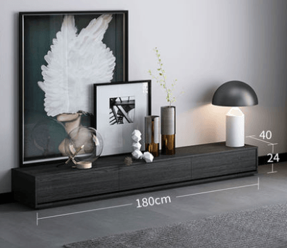 Agnes TV Stand, Black Oak