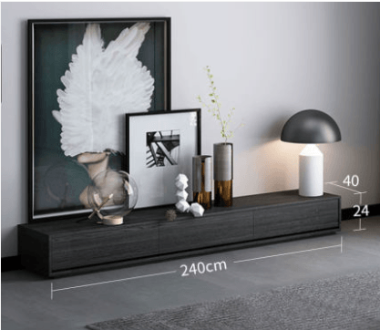 Agnes TV Stand, Black Oak