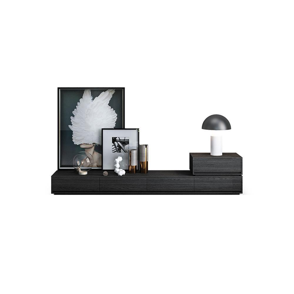 Agnes TV Stand, Black Oak