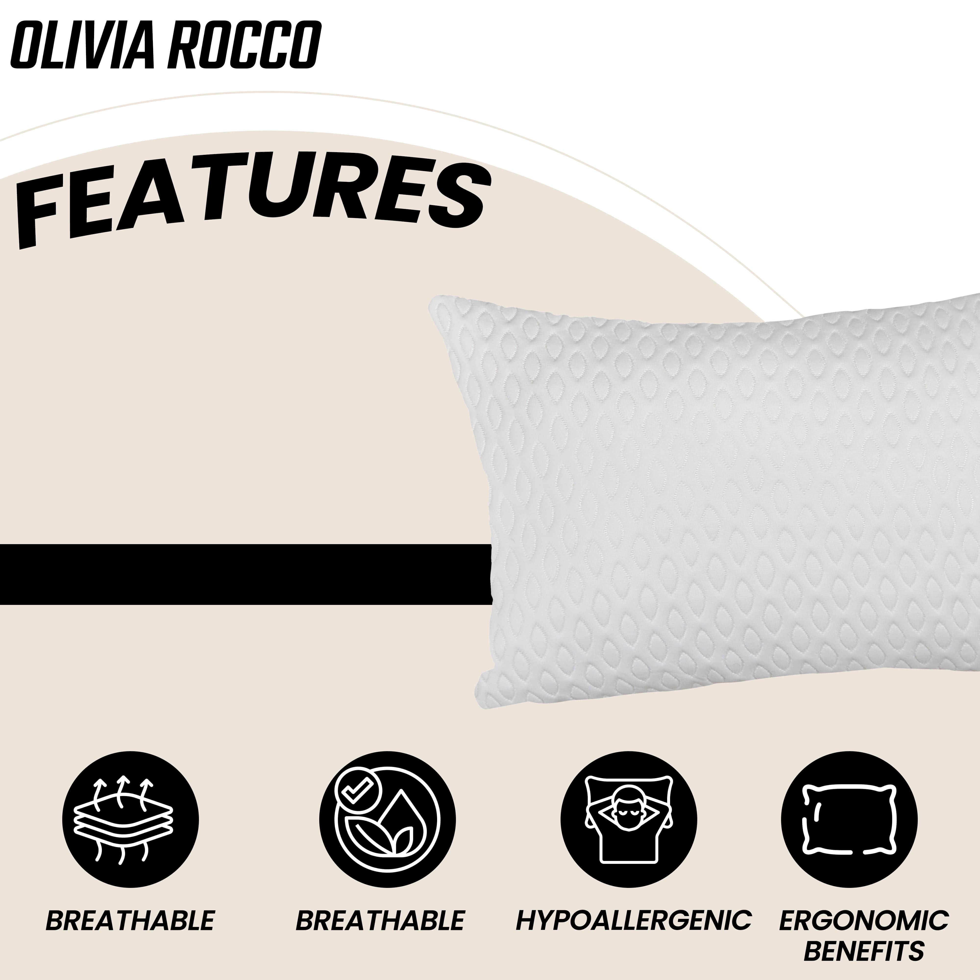 OLIVIA ROCCO Air Flow Pillow Hotel Quality Anti Snore Side Sleeper Premium Fibre Filling For Neck And Back Support With Breathable Cooling Technology