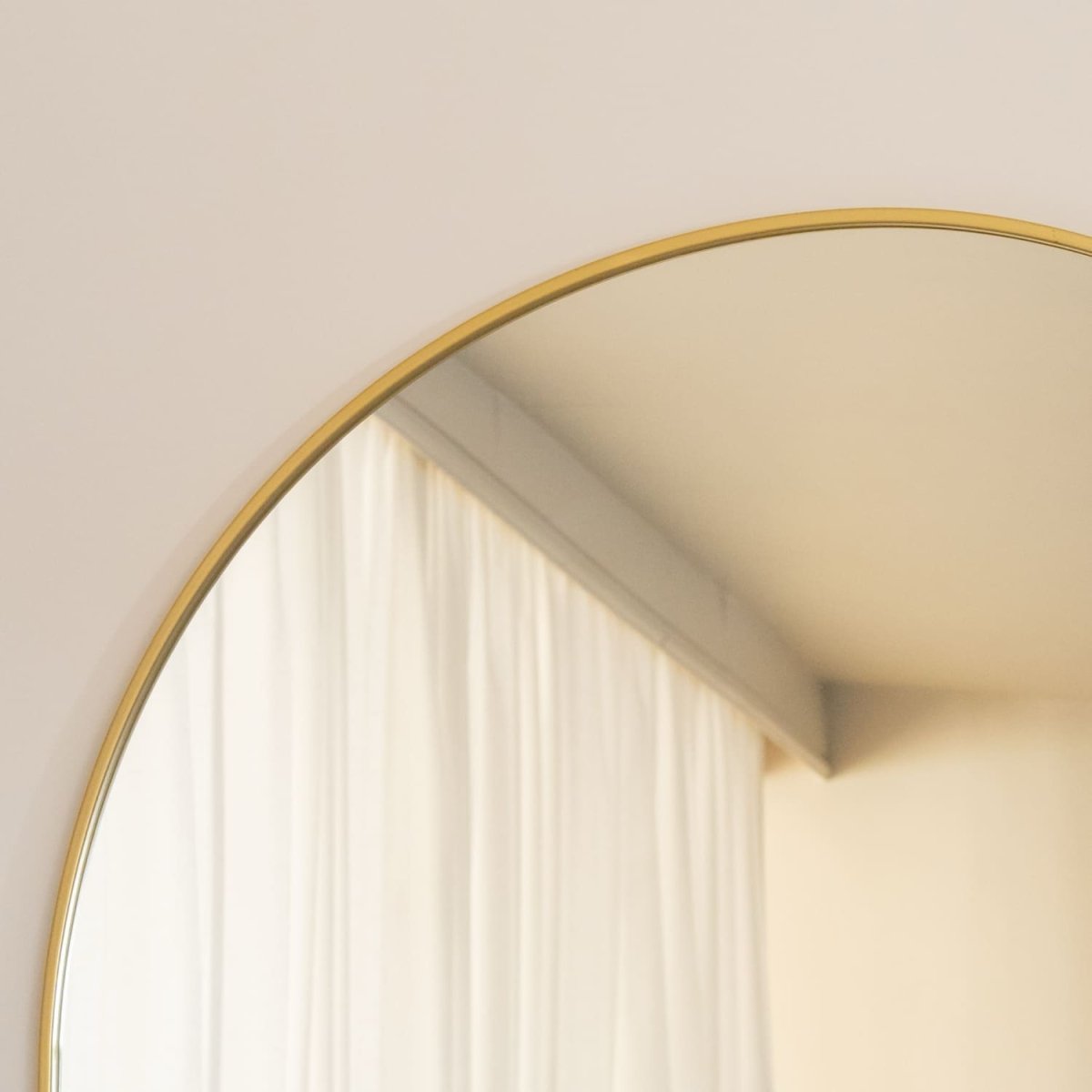 Akiko - Full Length Gold Metal Arched Mirror - 160cm x 60cm - Zestio