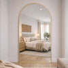 Akiko - Full Length Gold Metal Arched Mirror - 180cm x 90cm - Zestio