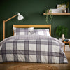 OLIVIA ROCCO Alba Grey Super Soft Flannel Duvet Cover Set With Pillowcases And Multiple Sizes Available For All Seasons Easy Care
