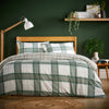 OLIVIA ROCCO Alba Sage Green Super Soft Flannel Duvet Cover Set With Pillowcases Warm Cozy Bedding In Multiple Sizes All Season Comfort