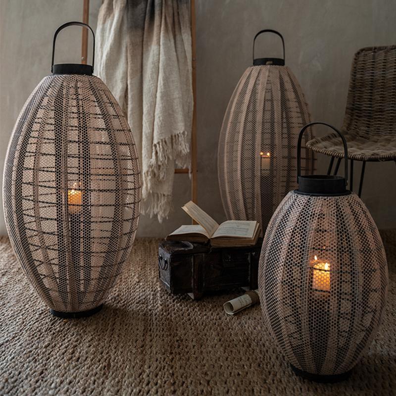 AN7 Garden Decoration, A Set Of Two Candle Cages