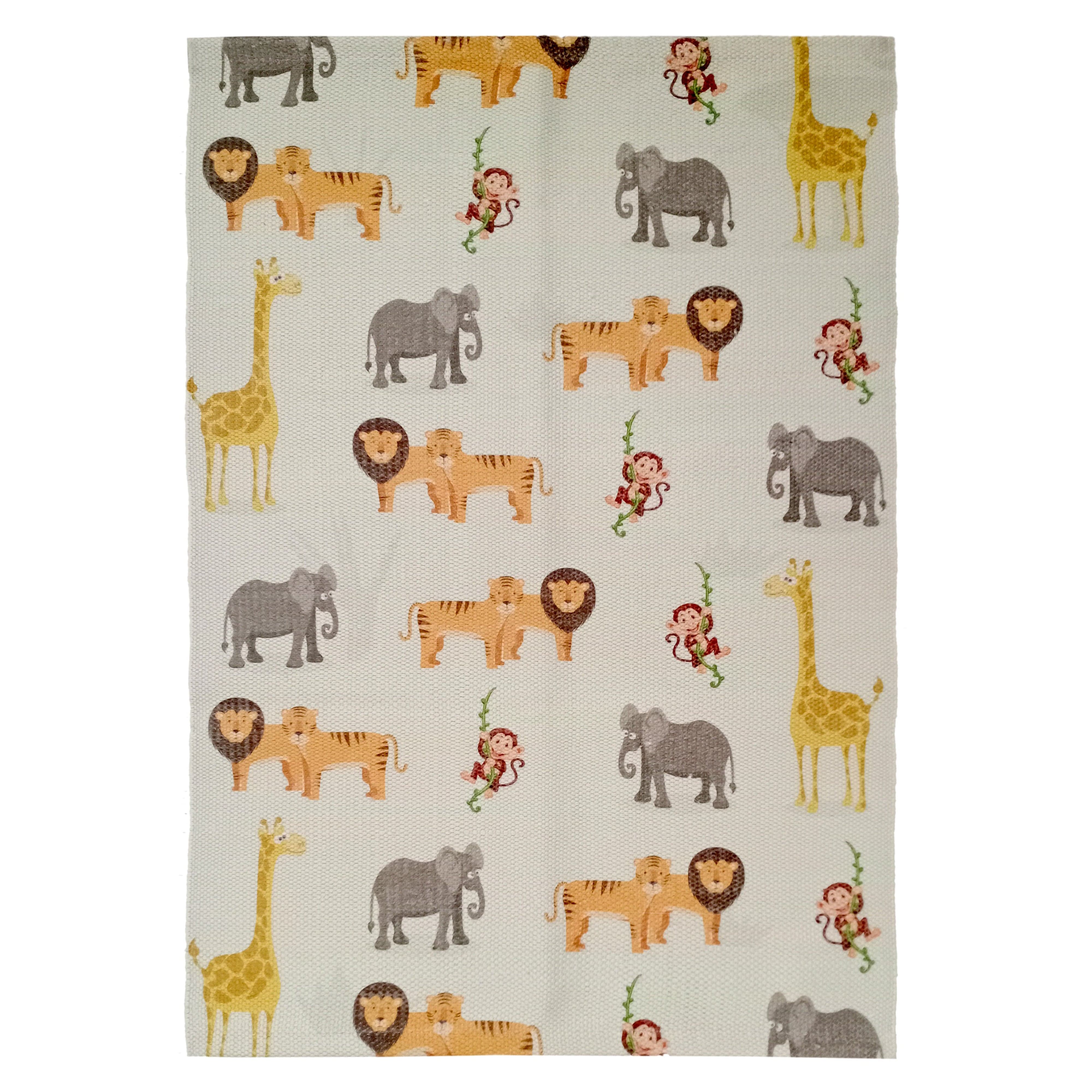 OLIVIA ROCCO Animal Print Rug Safari Non Slip Soft Durable Floor Rug for Living Room Bedroom Hallway and Office Eco Friendly