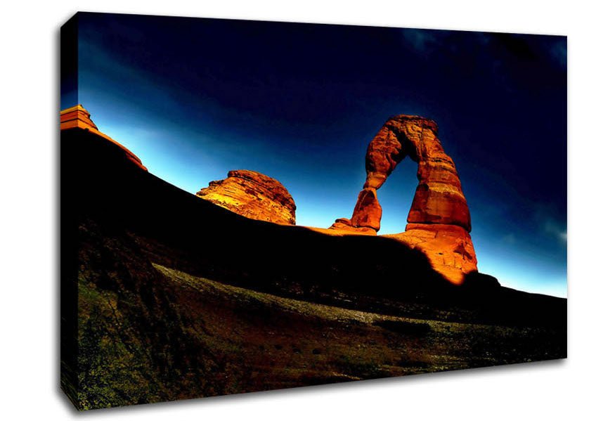 Arch Rock Night Canvas Wall Art - Zestio