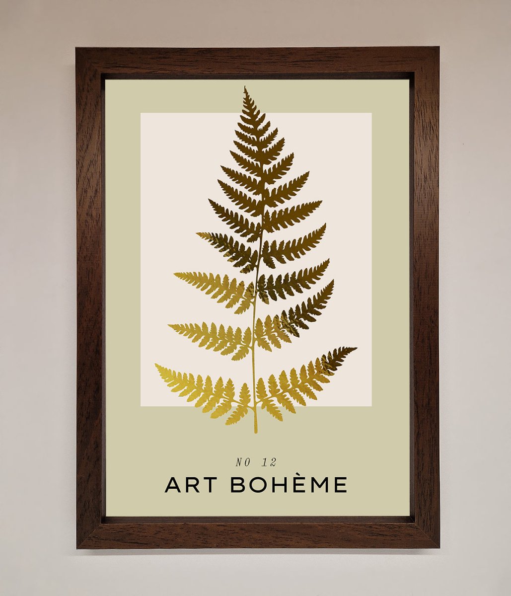 Art Boheme Leaf Foil Print - Zestio
