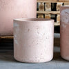 Aurella | Blushstone – 55cm Extra Large Concrete Cylinder Planter – 93L Round Plant Pot - Zestio