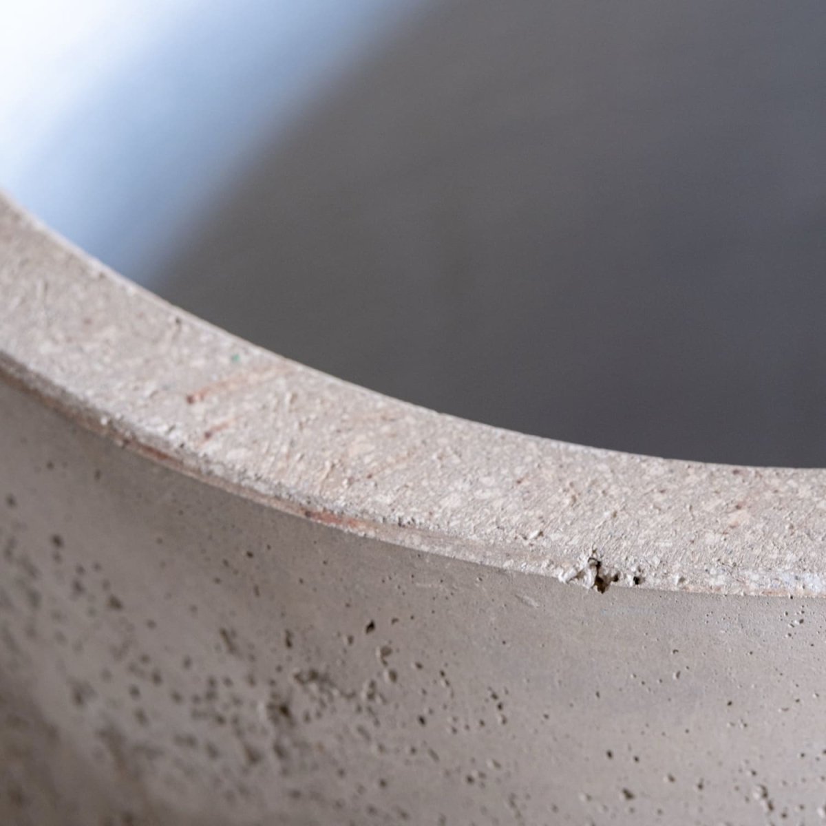 Aurella | Truffle – 70cm Extra Large Concrete Cylinder Planter – 199L Round Plant Pot - Zestio