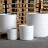 Aurella | White Mist – 70cm X Large Concrete Cylinder Planter – 199L Round Plant Pot - Zestio