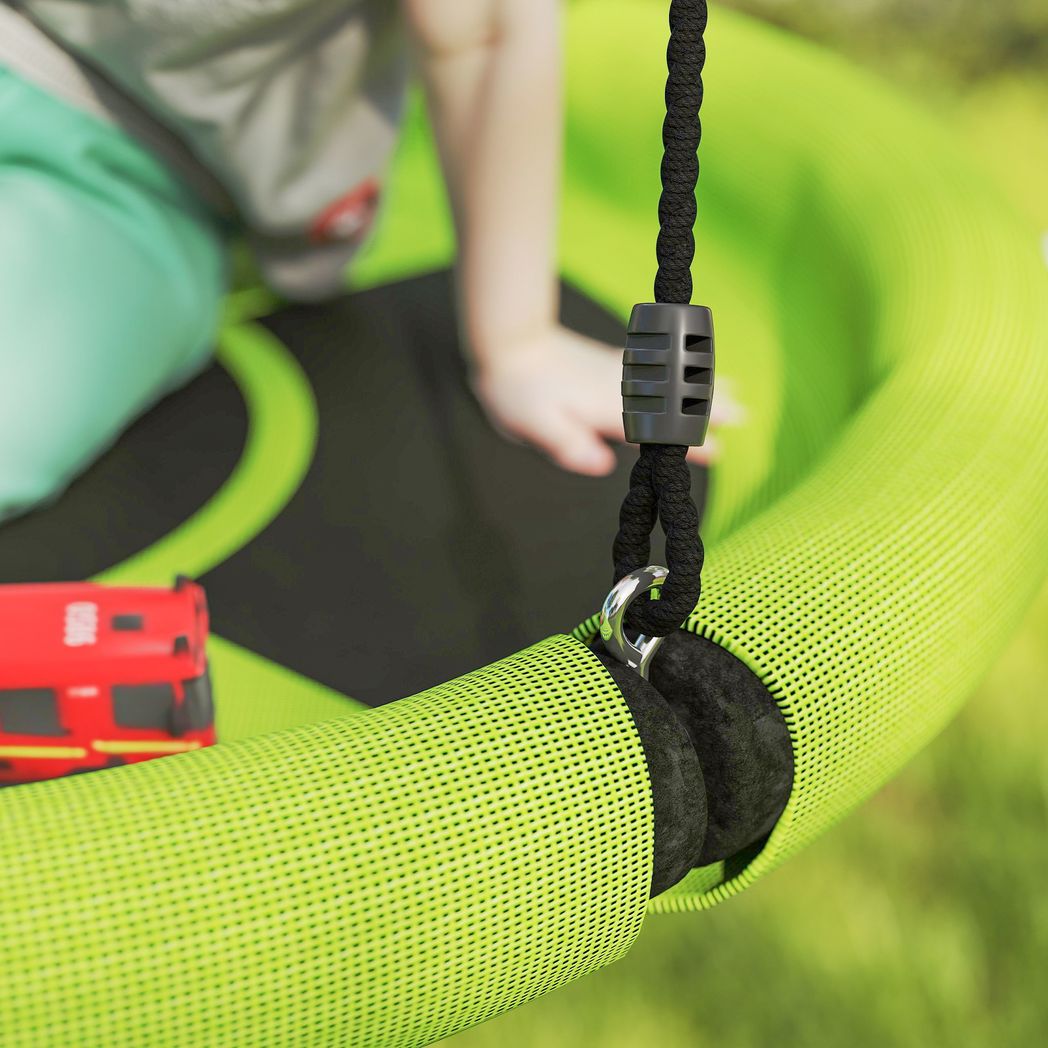 AIYAPLAY Nest Swing Seat, 100 cm Saucer Tree Swing Set for Kids