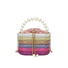 European And American Fashion One-shoulder Ins Women's Crossbody Classic Style Pearl Hand Dinner Bag