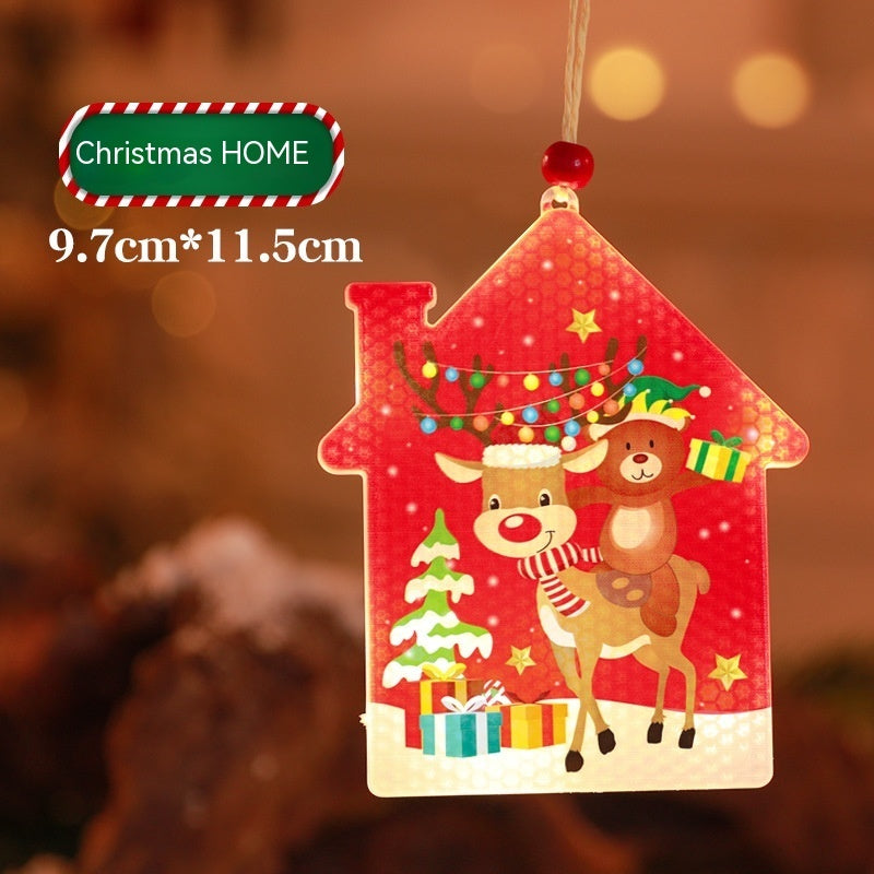 Bar Atmosphere Christmas Interior Decorations Colored Lights