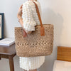 Women's Fashionable All-match Large Capacity Woven Shoulder Bag