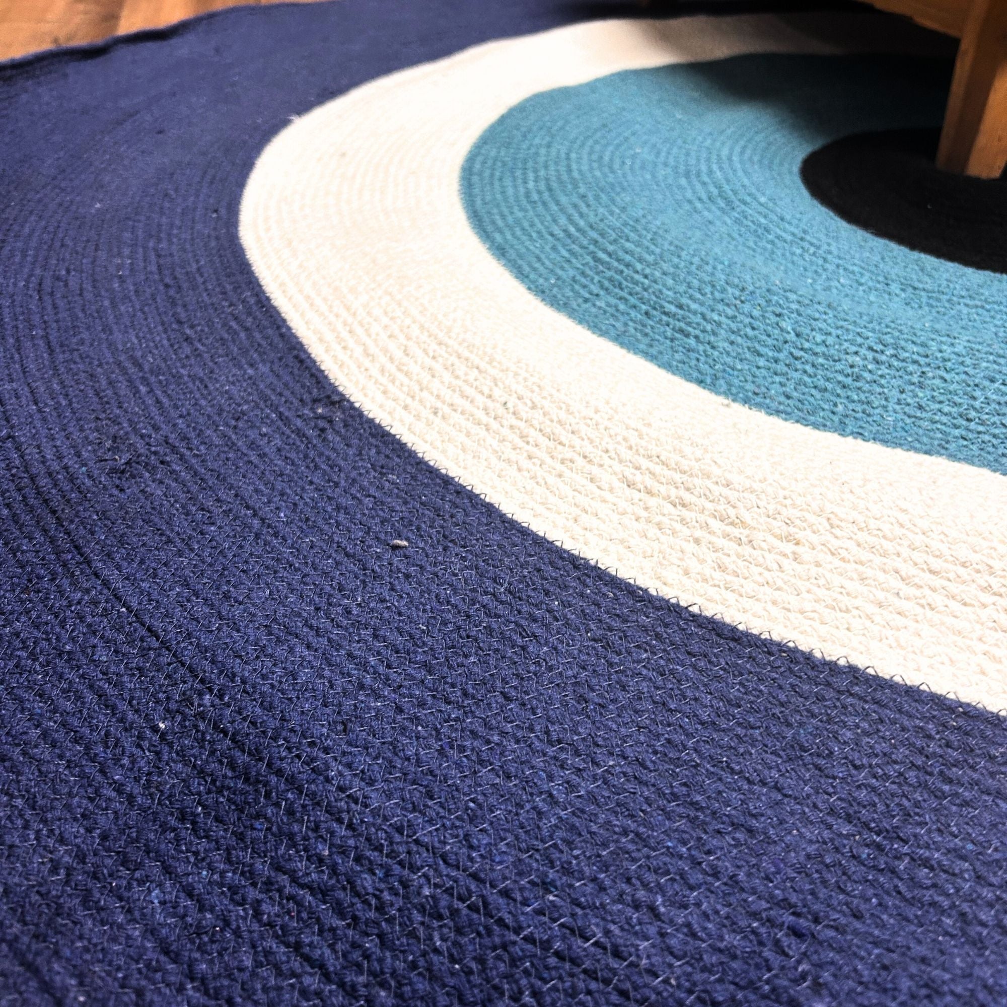Cotton Rope Evil Eye Rug | 120 x 120cm