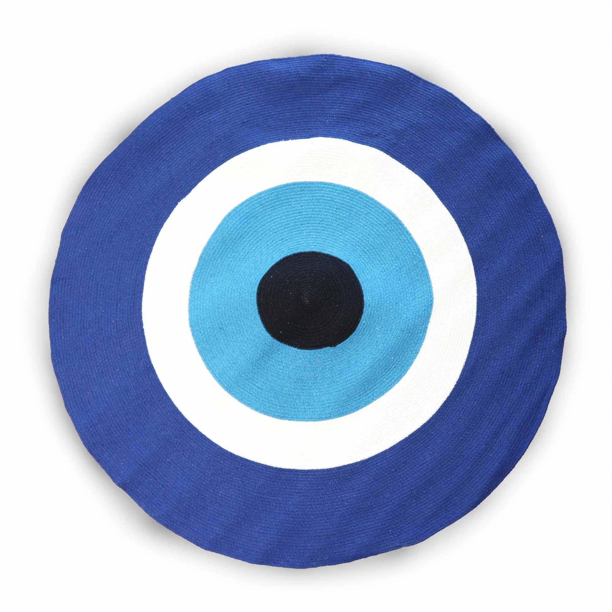Cotton Rope Evil Eye Rug | 120 x 120cm