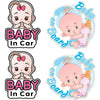 4 Packs Stickers Baby on Board /Baby in Car Window, Reflective Waterproof
