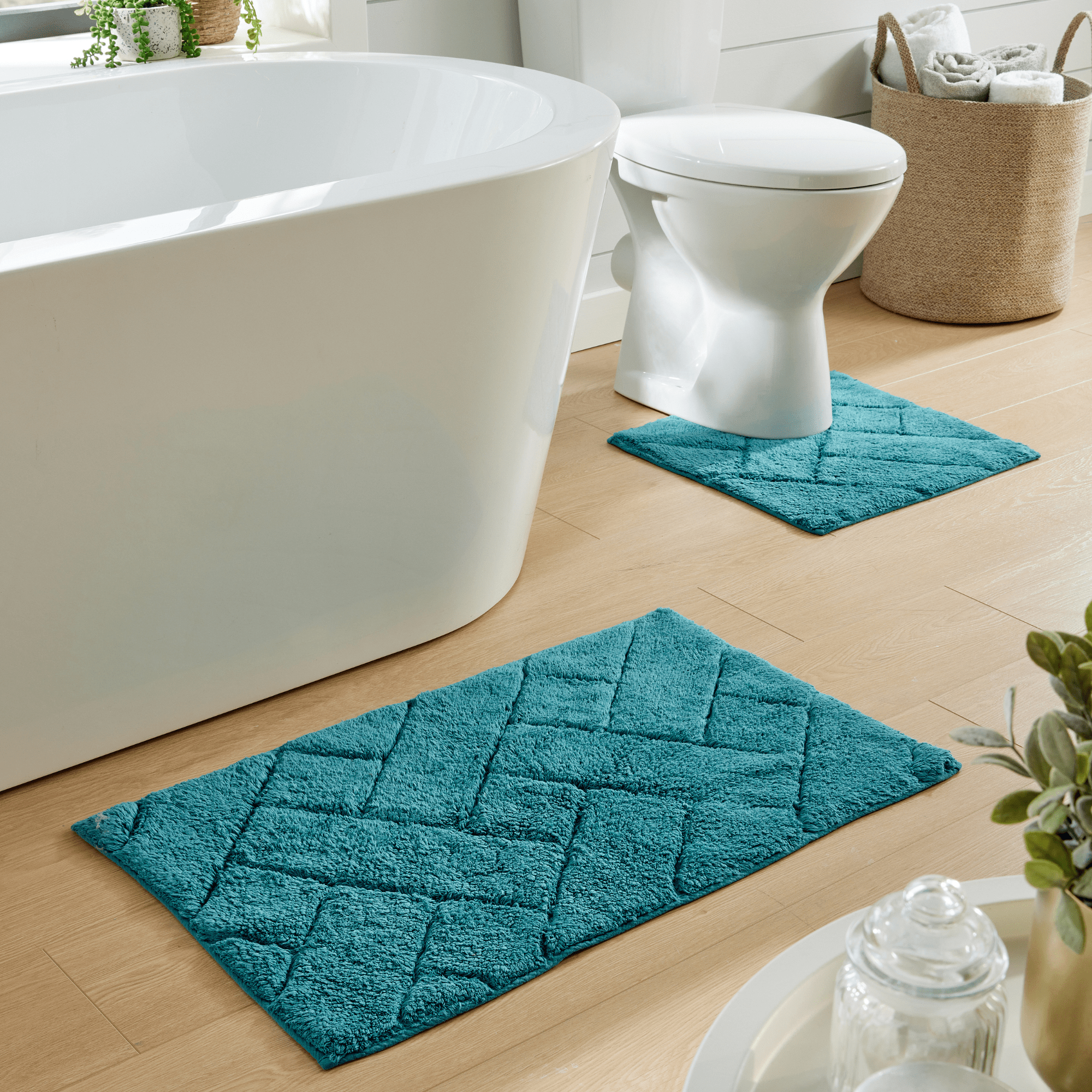 OLIVIA ROCCO Bali Bath Mat And Pedestal Set Luxurious Super Absorbent Easy Care Extra Soft Cotton Mats In Multiple Colours