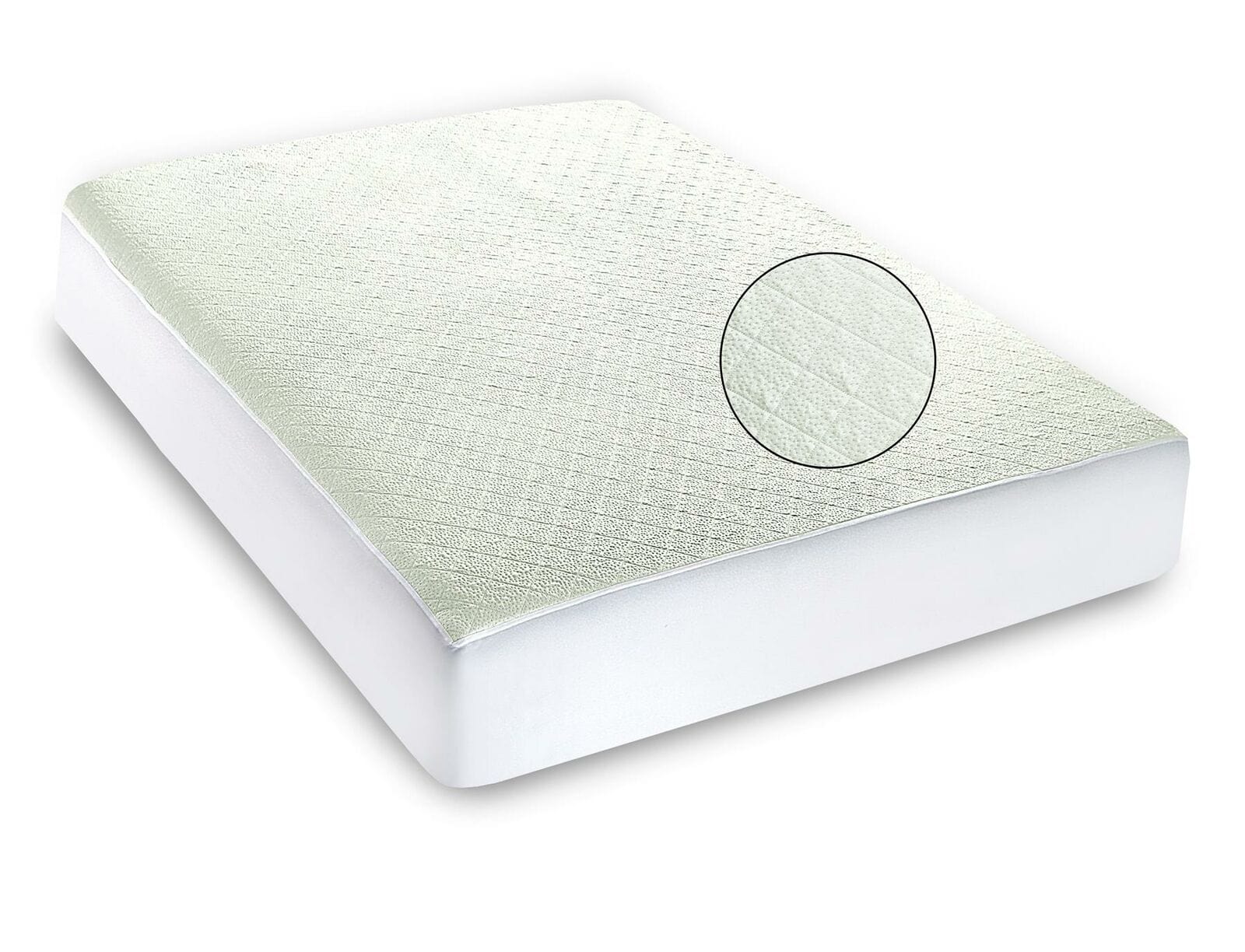 OLIVIA ROCCO Bamboo Quilted Waterproof Mattress Protector with Extra Deep Pocket Elastic Skirt Hypoallergenic Moisture Wicking