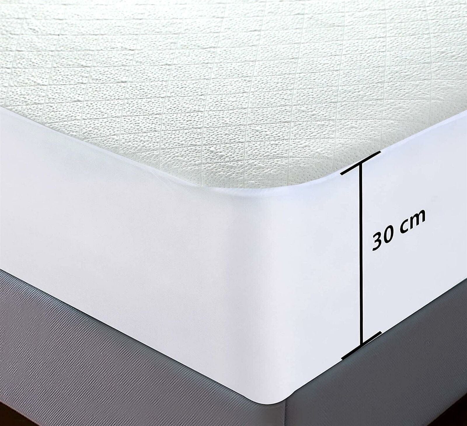 OLIVIA ROCCO Bamboo Quilted Waterproof Mattress Protector with Extra Deep Pocket Elastic Skirt Hypoallergenic Moisture Wicking