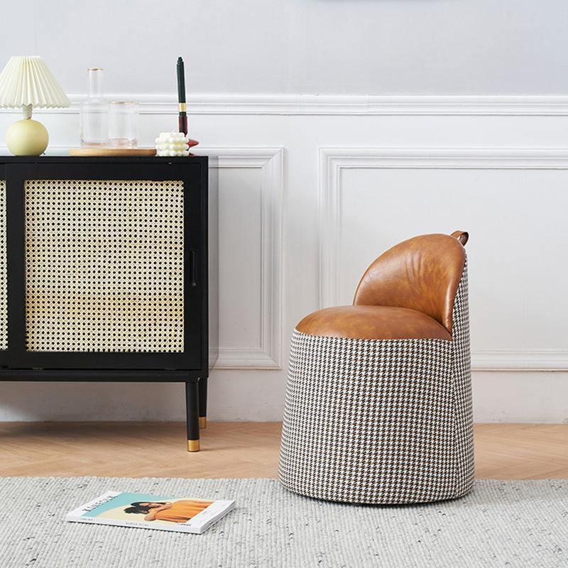 Bara Footstool, Leather