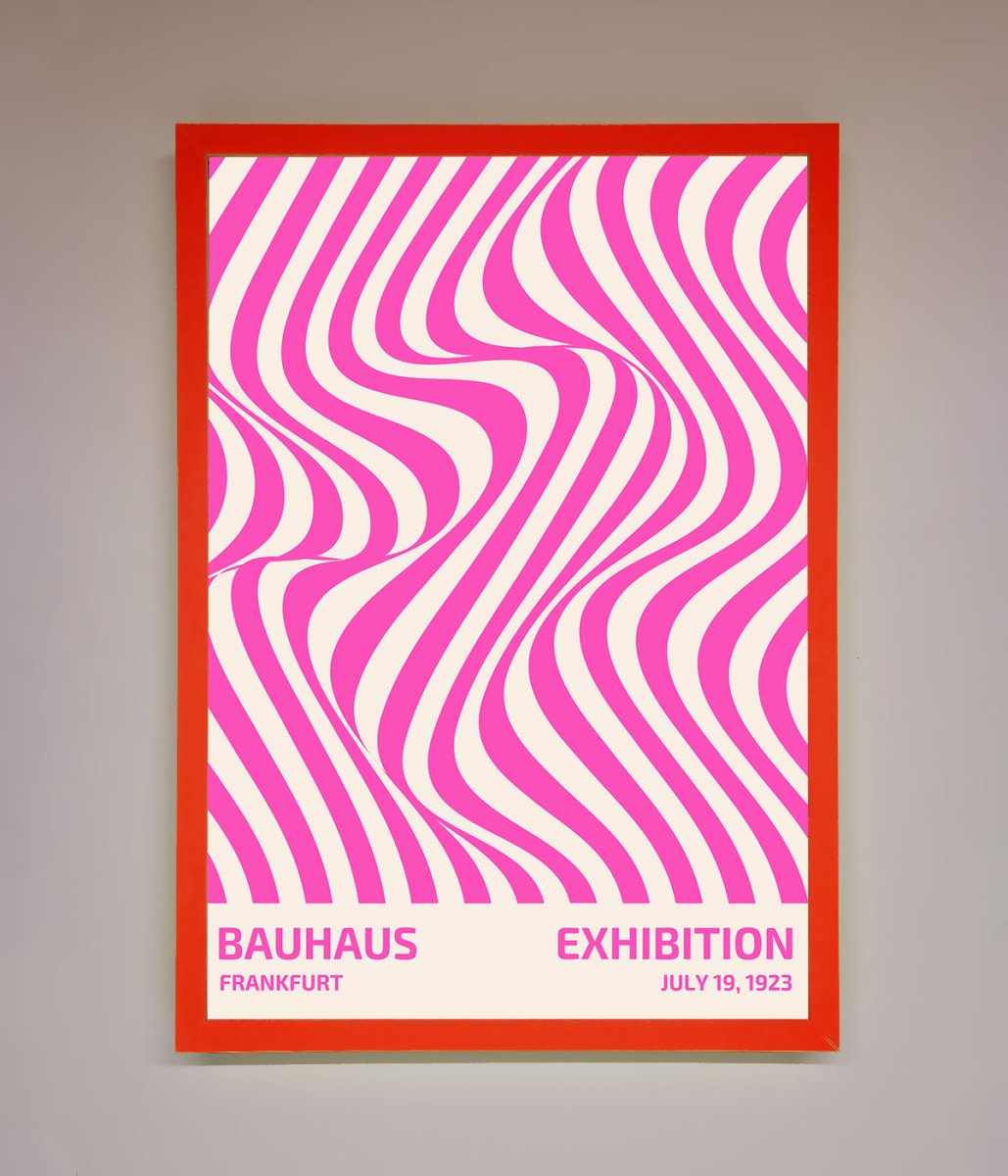 Bauhaus Pink Expedition Framed Wall Art - Zestio