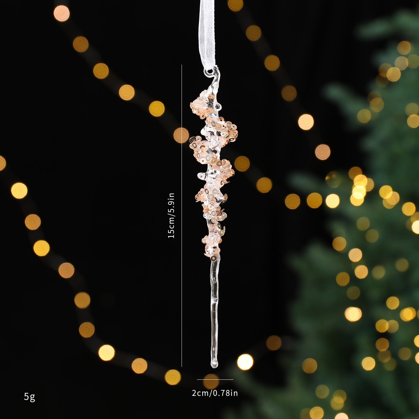Christmas Decorations Sequined Acrylic Pendant