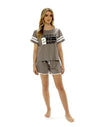 OLIVIA ROCCO Be Happy Cotton T Shirt And Shorts Sleepwear Set For Women 100 Percent Cotton Pyjama Set Comfortable Nightwear