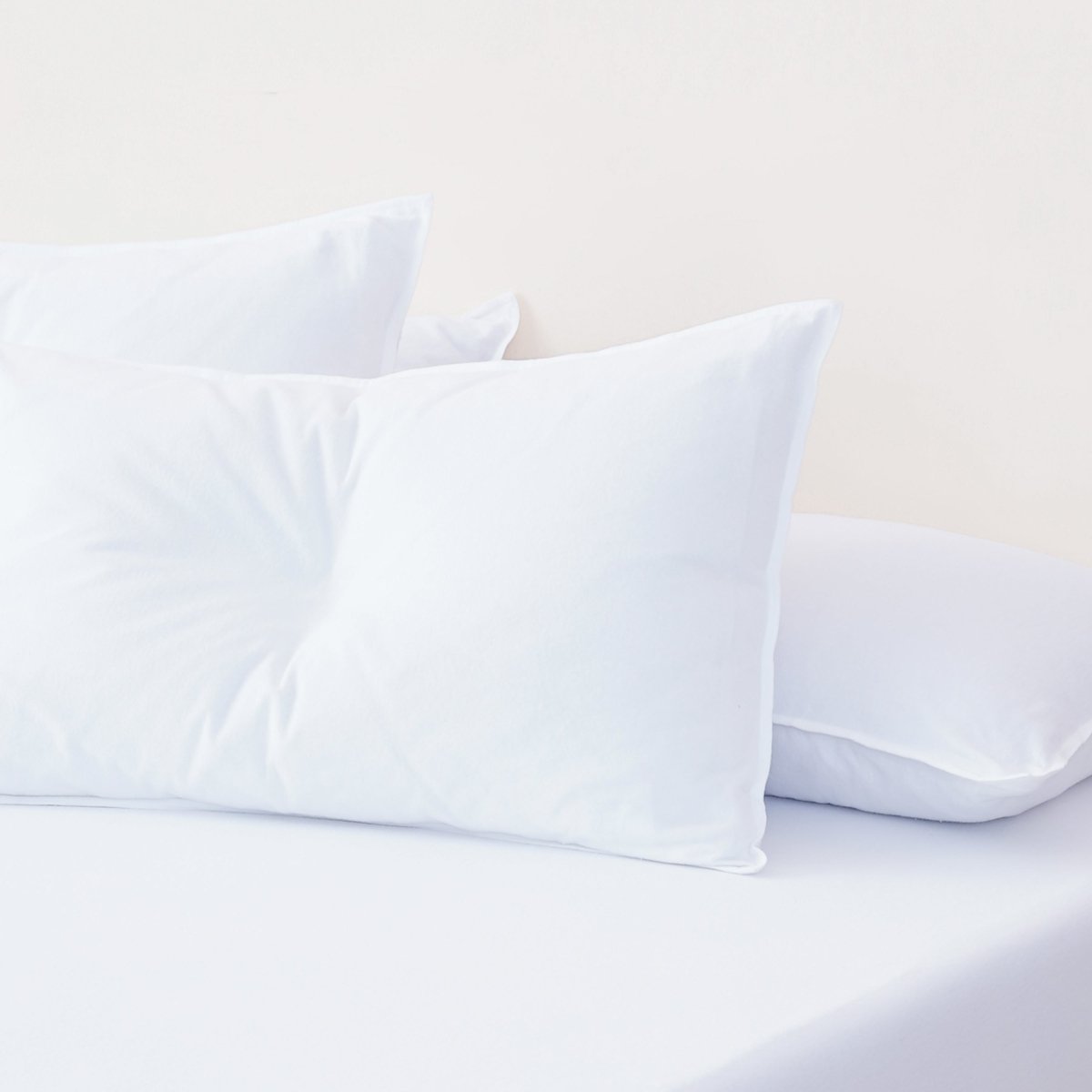 Bella Flannelette (Brushed Cotton) - White Pillowcases Pair - Zestio