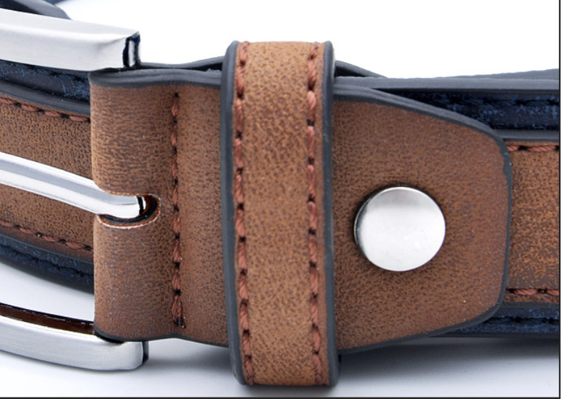 Men’s Retro Leather Belt – Classic Casual Waist Belt