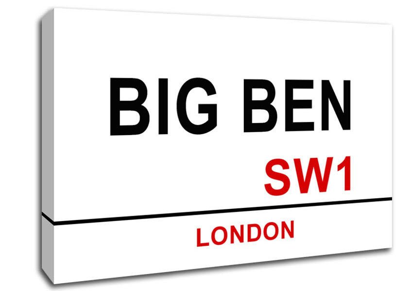 Big Ben Signs Canvas Wall Art - Zestio