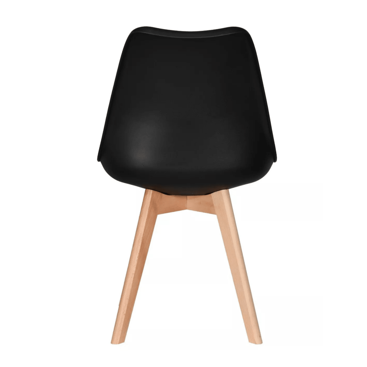 Black Halo Dining Table & Set of 4 Jamie Lorenzo Tulip chairs with Padded Seat - Zestio