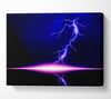 Blue Lightning Storm Pink Awakening Canvas Wall Art - Zestio