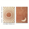 Bohemian Moon and Sun Wall Art Set – 2-Piece Abstract Clay & Beige Posters