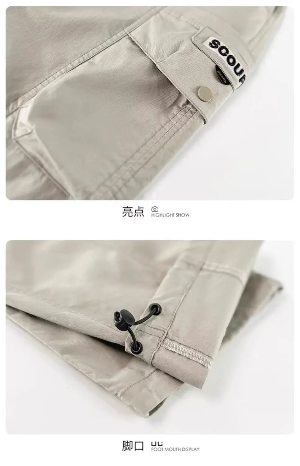 Boys Loose Cargo Pants – Autumn Cotton Blend Trousers for Kids 110-170 cm, Streetwear Style Black or Beige
