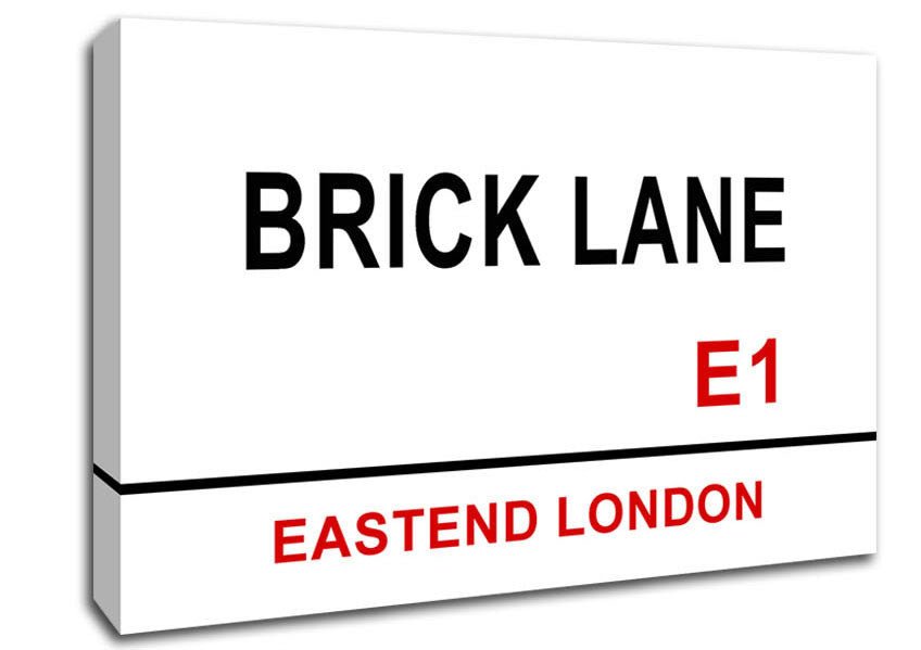 Brick Lane Signs Canvas Wall Art - Zestio