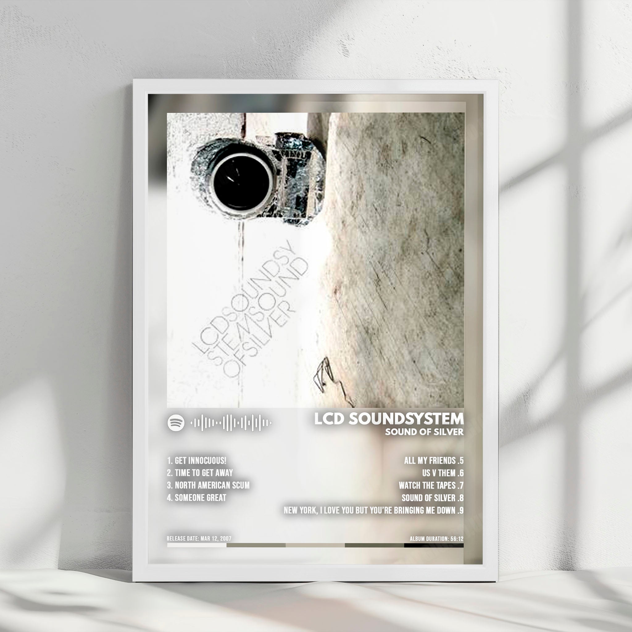 LCD Soundsystem "Sound of Silver" Album Cover Poster - with Complete Tracklist