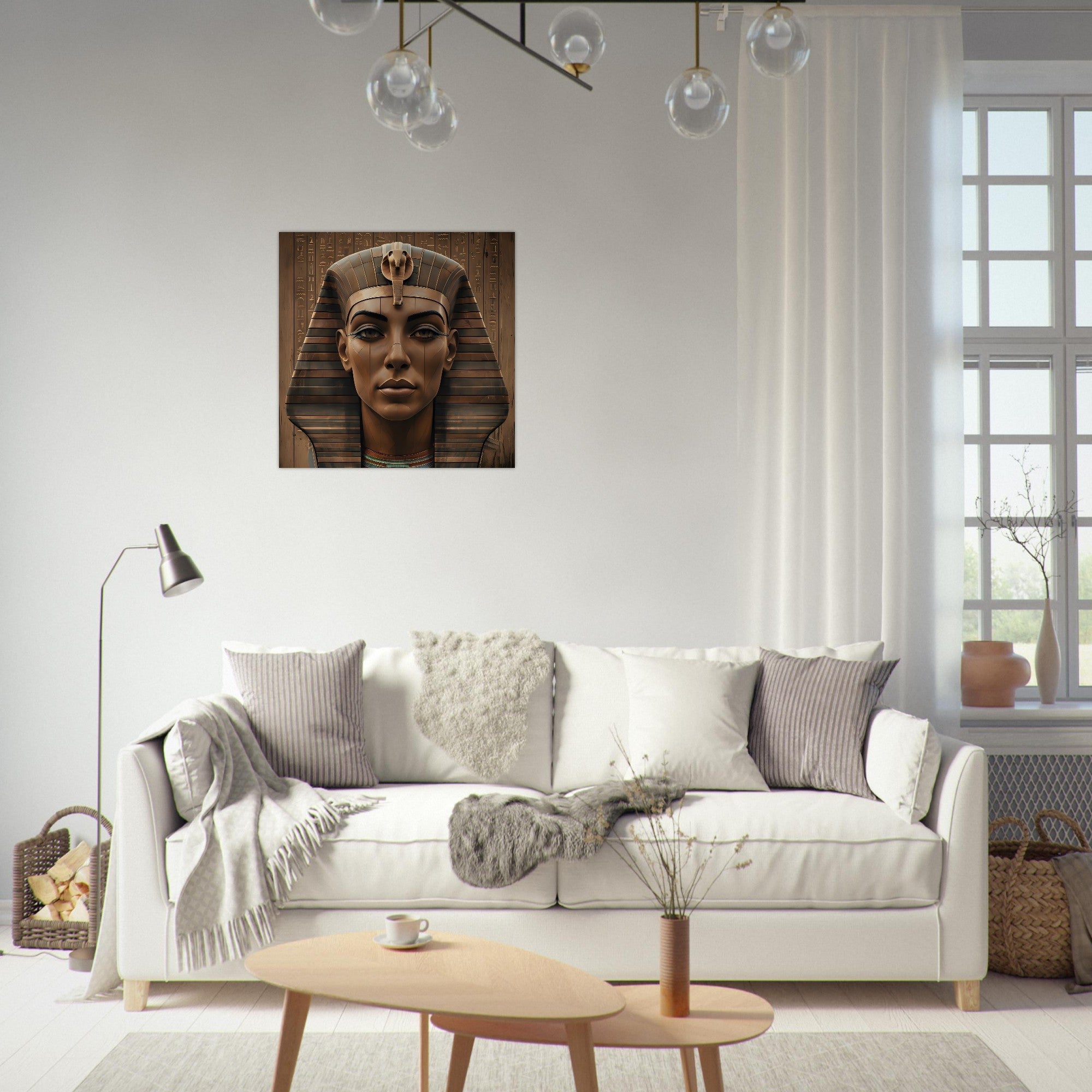 Ancient Egyptian Pharaoh Digital Artwork – Modern Wall Art Print