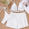European And American-style Bikini Three-piece Swimsuit For Women