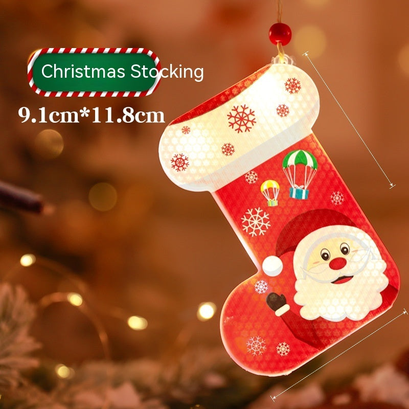 Bar Atmosphere Christmas Interior Decorations Colored Lights