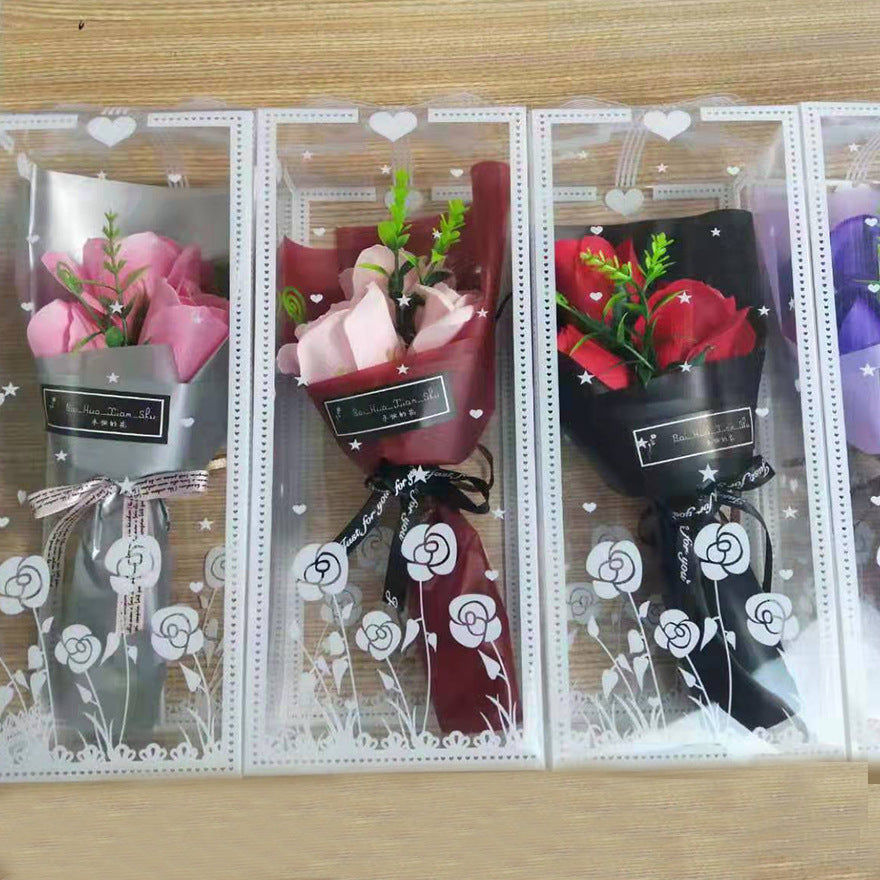 Valentine's Day Soap Rose Bouquet Gift Box