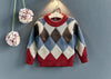 Girls Casual Fashion Pullover Sweater Plaid