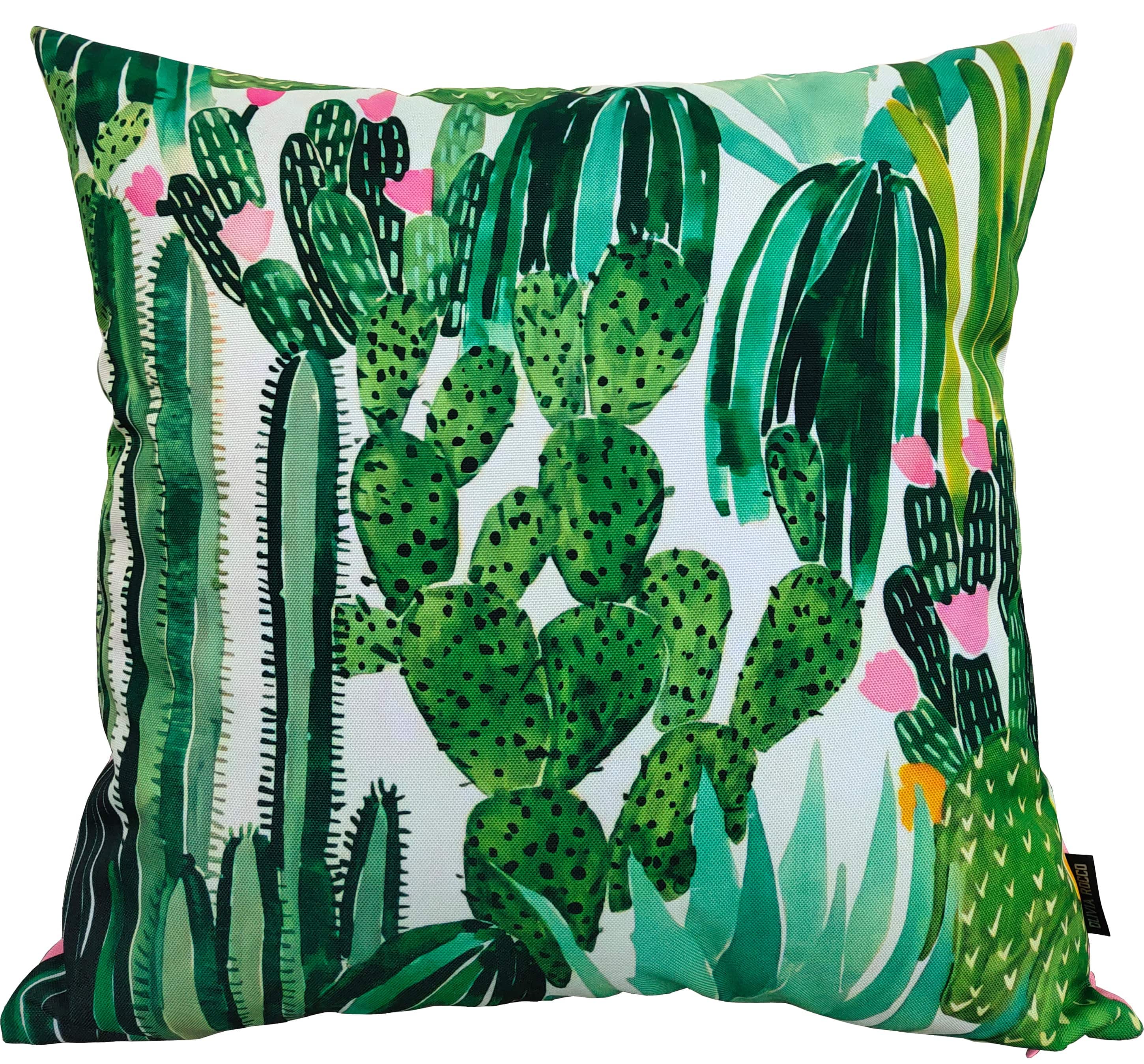 OLIVIA ROCCO Cactus Outdoor Cushion Covers 43 x 43 cm Waterproof Polyester Weather-Resistant For Patio Garden Bench Sofa Indoor Living Room