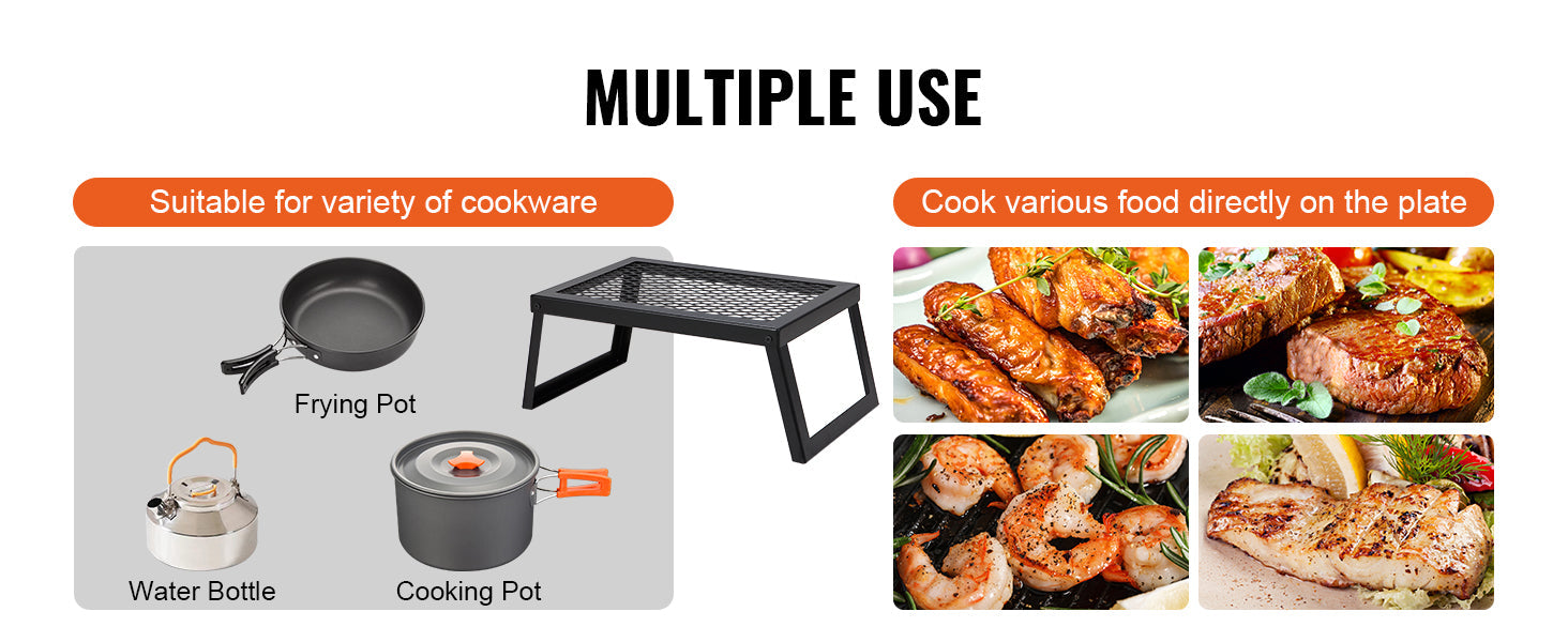 VEVOR 18/24in Barbecue Charcoal Grill Outdoor Home Appliance for Outdoor Cooking Camping Picnics Beach