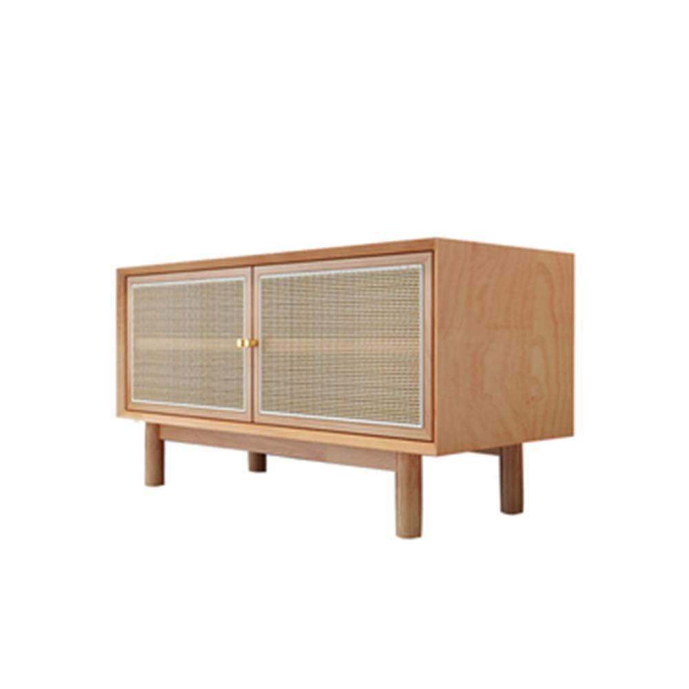 Bernadette Wardrobe, Hallway Storage, Natural Rattan & Oak