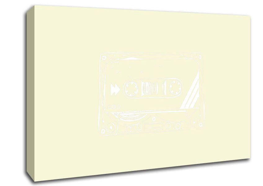 Cassette Tape Vector Art Canvas Wall Art - Zestio